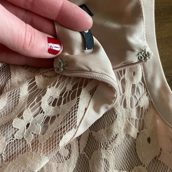 Gianni Bini Cream Lace Sleeveless Dress Women's 6 - Picture 10 of 12